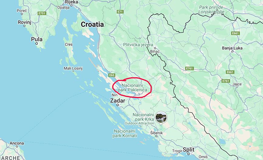 map of croatia